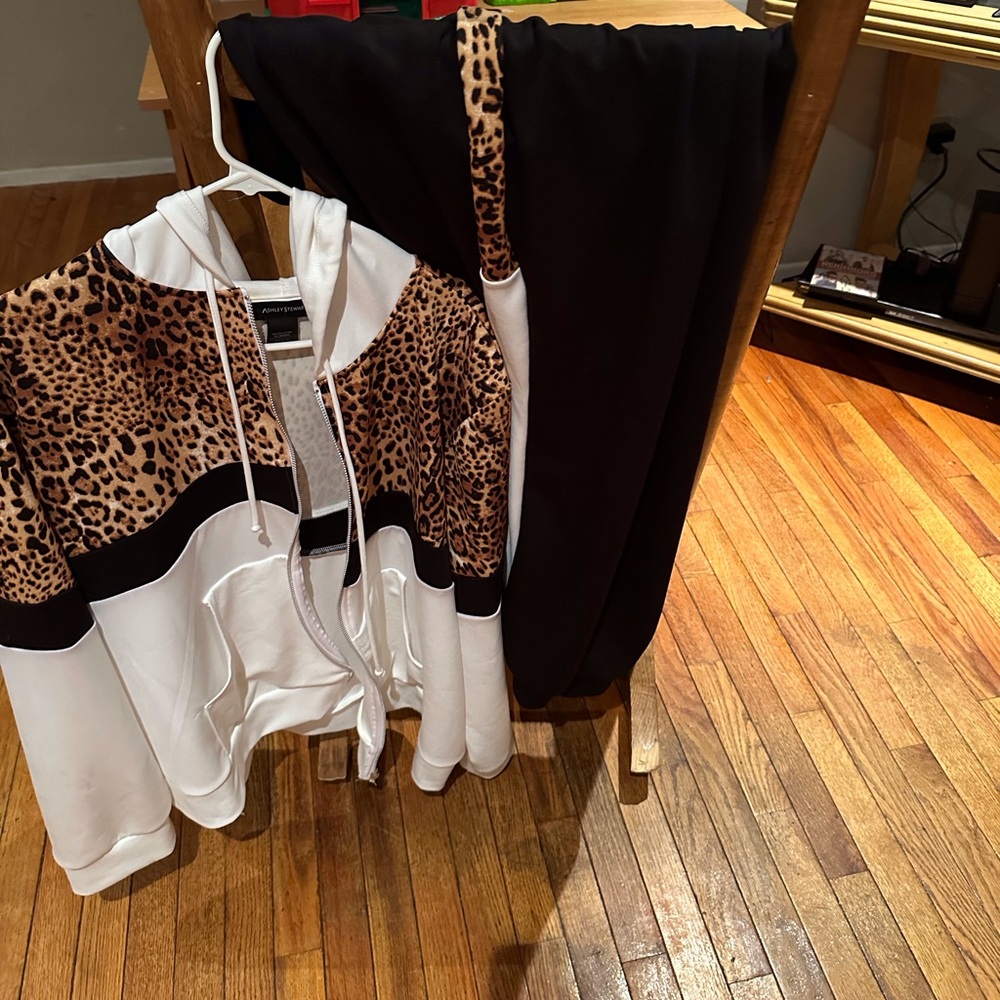 Animal print jumpsuit.